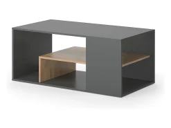 Mesa De Centro|Vicco Couchtisch carvalho antracite/goldkraft 110x59x47 edgar Cinza antracite