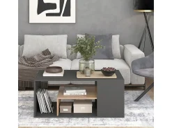 Mesa De Centro|Vicco Couchtisch carvalho antracite/goldkraft 110x59x47 edgar Cinza antracite
