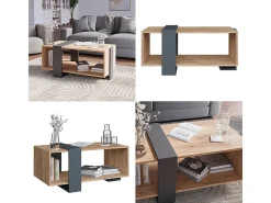 Vicco Couchtisch carvalho antracite/goldkraft 91.5x52x42.1 aven^ Mesa De Centro