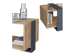 Vicco Couchtisch carvalho antracite/goldkraft 91.5x52x42.1 aven^ Mesa De Centro
