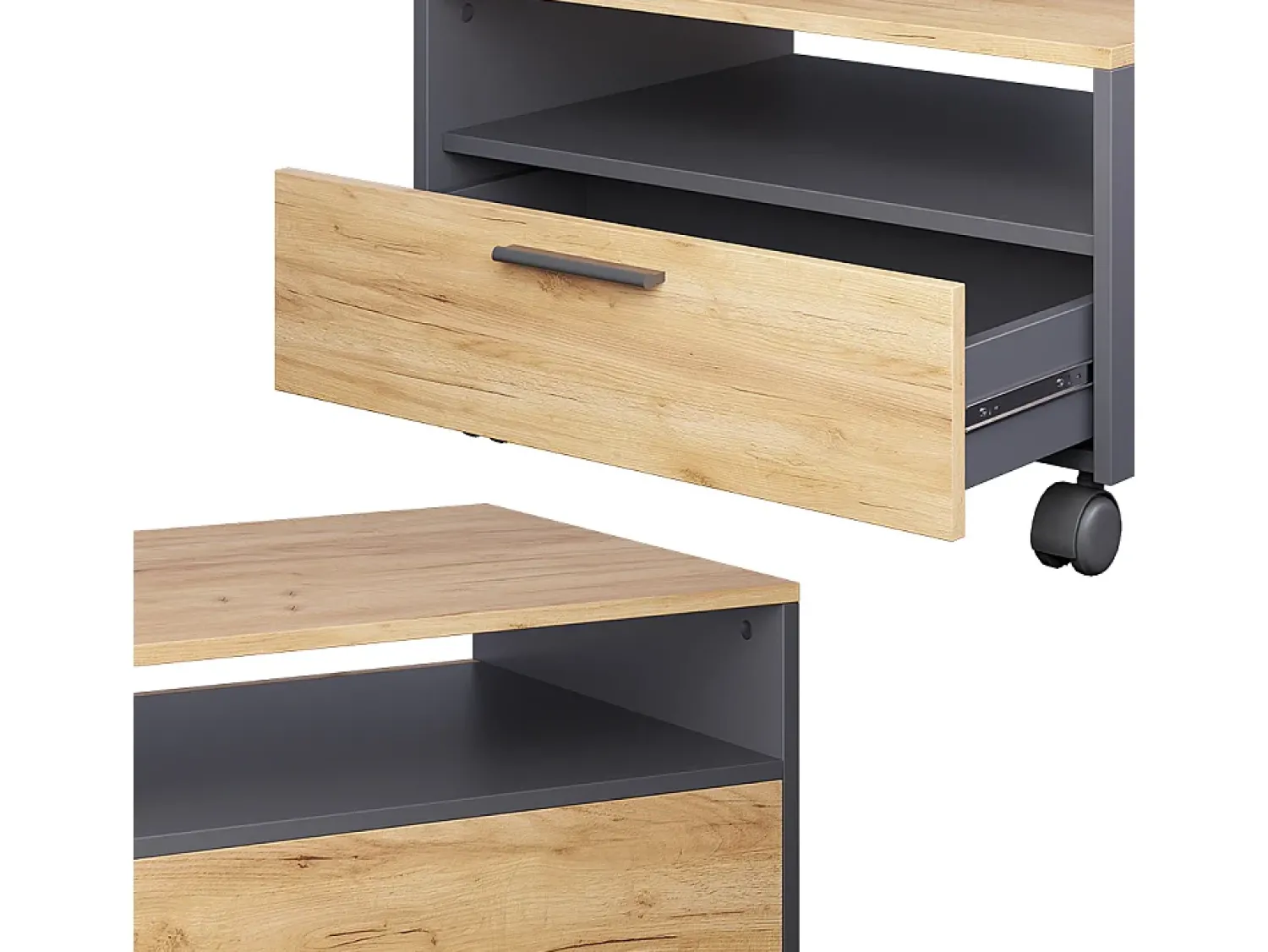 Best Vicco Couchtisch carvalho antracite/goldkraft 70x52.4x40 bibo Cinza antracite