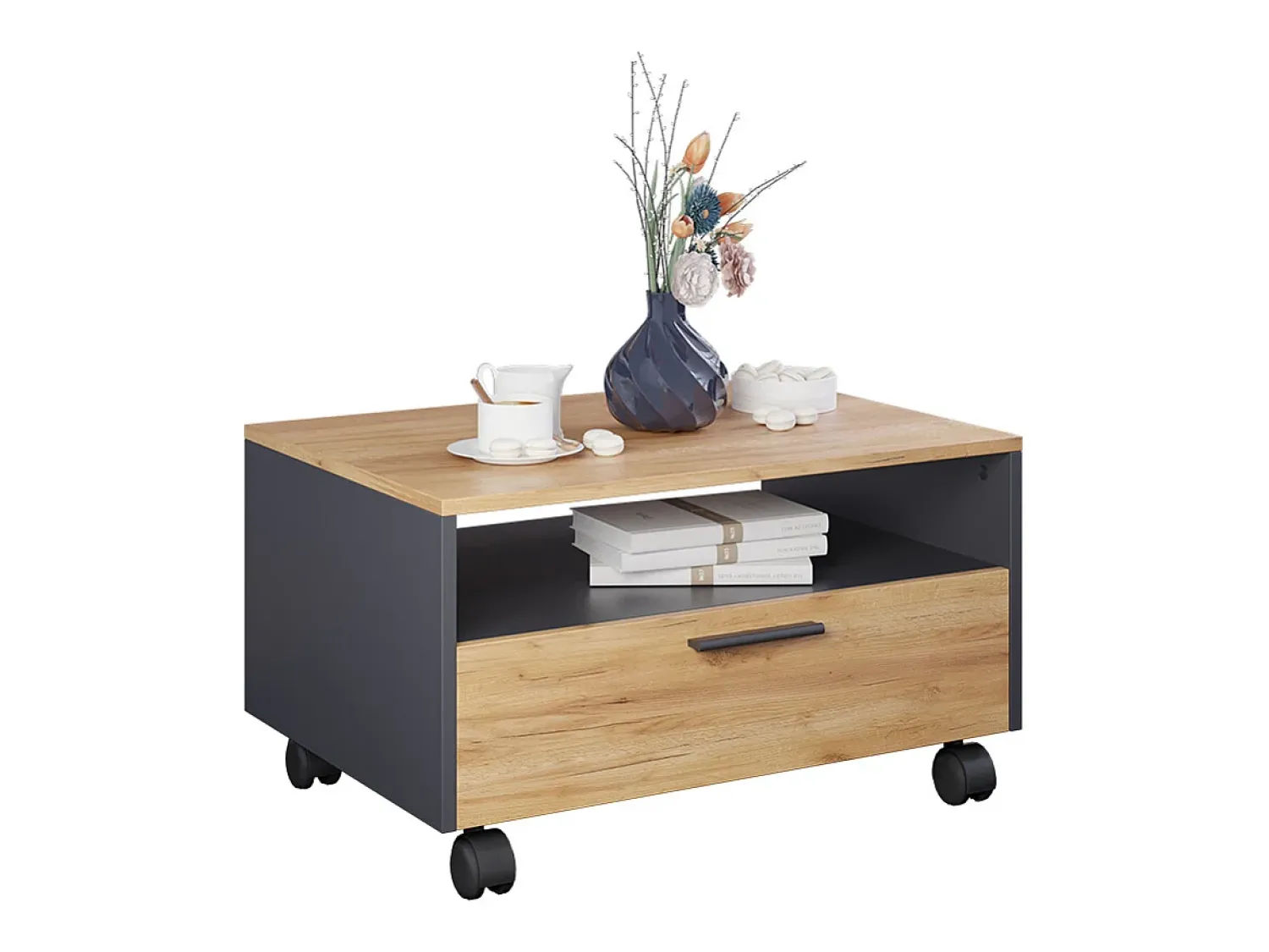 Best Vicco Couchtisch carvalho antracite/goldkraft 70x52.4x40 bibo Cinza antracite