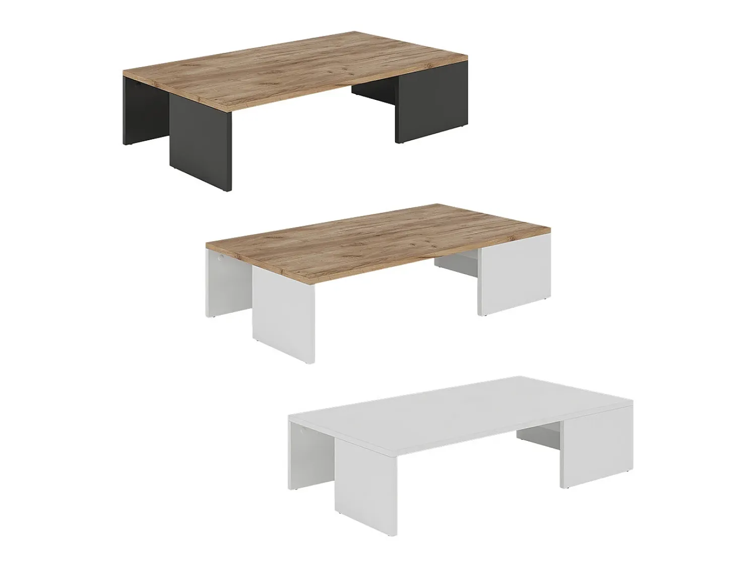 Mesa De Centro|Vicco Couchtisch carvalho antracite/goldkraft 90x50x21.4 hardi Cinza antracite