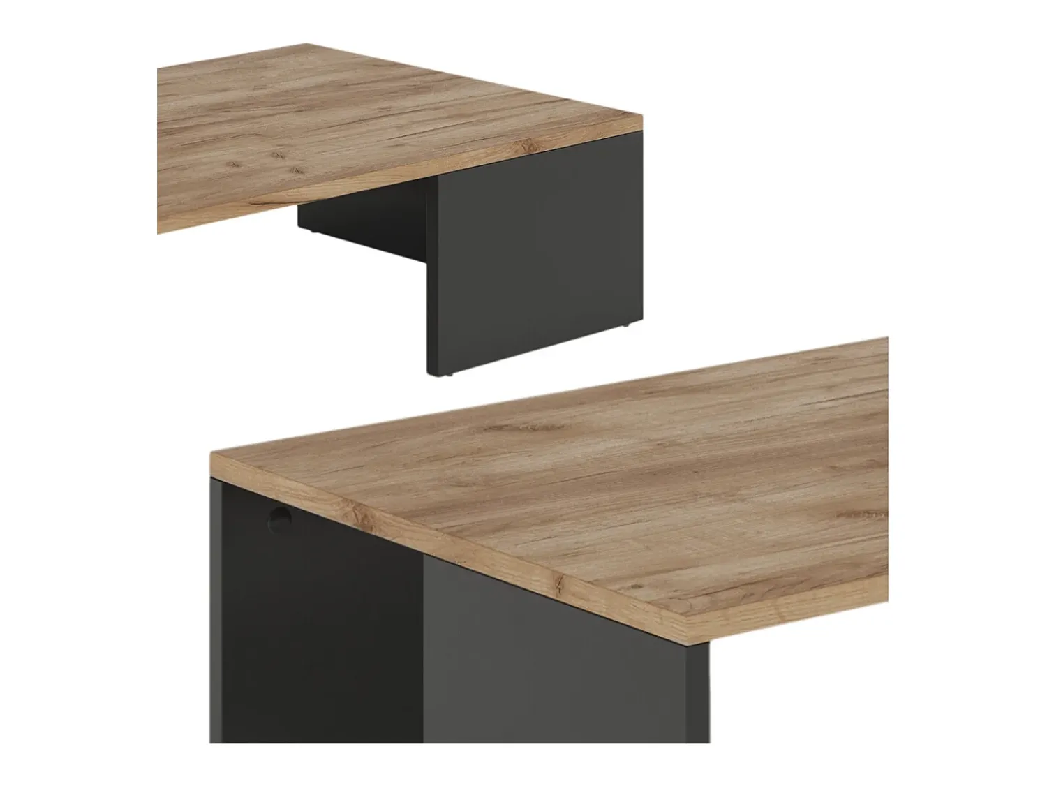 Mesa De Centro|Vicco Couchtisch carvalho antracite/goldkraft 90x50x21.4 hardi Cinza antracite