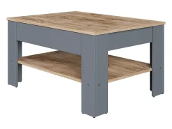 Mesa De Centro|Vicco Couchtisch carvalho antracite/goldkraft 92.2x65x48 milan Cinza antracite