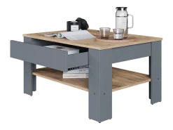 Mesa De Centro|Vicco Couchtisch carvalho antracite/goldkraft 92.2x65x48 milan Cinza antracite