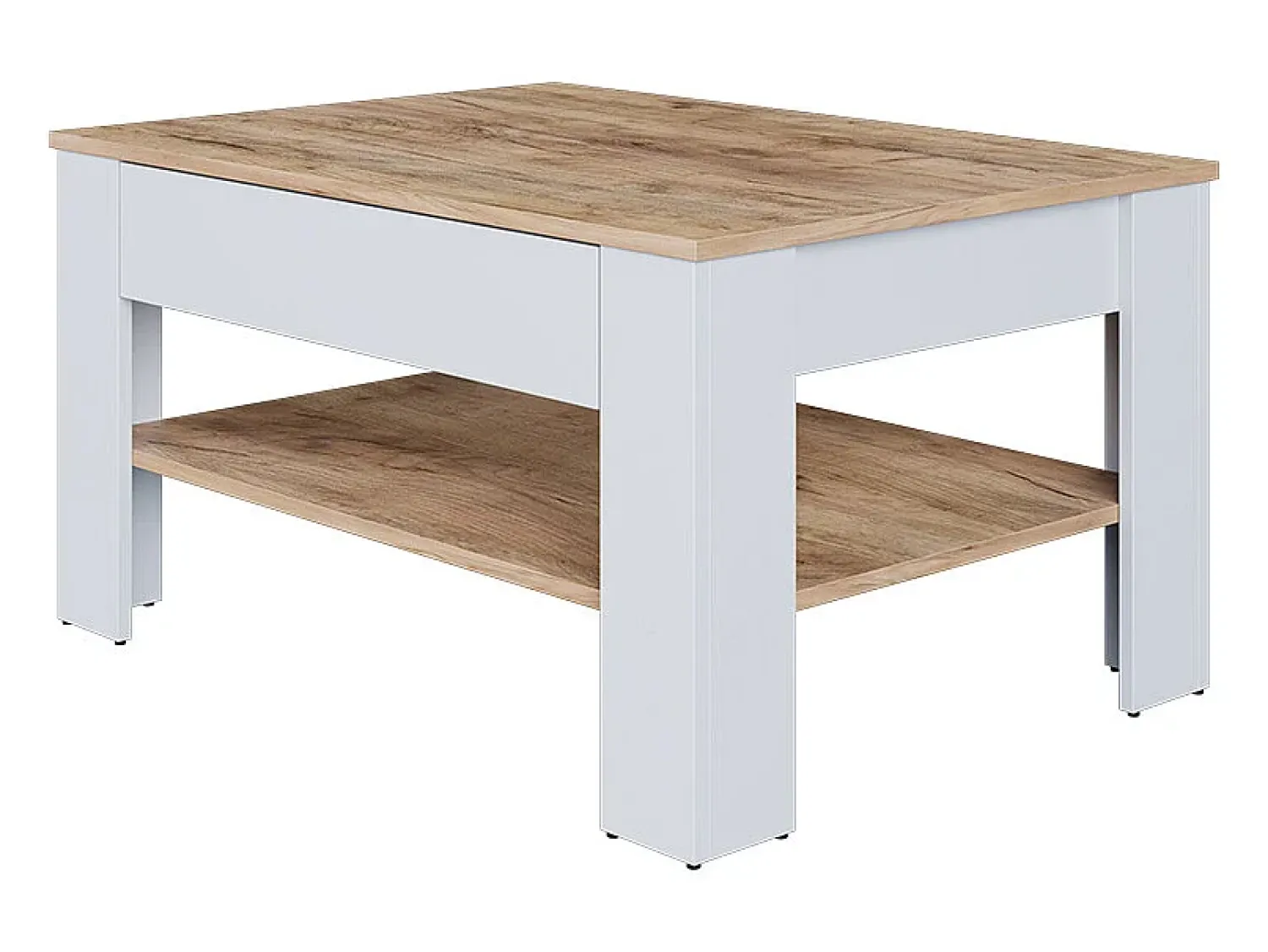 Vicco Couchtisch carvalho branco/dourado 92.2x65x48 milan^ Mesa De Centro
