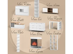 Vicco Couchtisch carvalho branco/dourado 95x49.4x34 chris^ Mesa De Centro