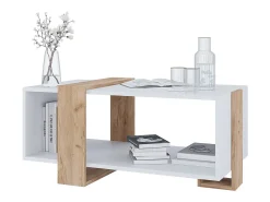Mesa De Centro|Vicco Couchtisch carvalho branco/dourado 91.5x52x42.1 aven Natural escuro
