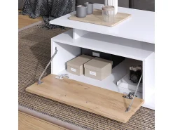 Mesa De Centro*Vicco Couchtisch carvalho branco/dourado 118x59x39.8 roland Natural escuro