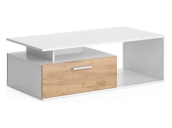 Mesa De Centro*Vicco Couchtisch carvalho branco/dourado 118x59x39.8 roland Natural escuro