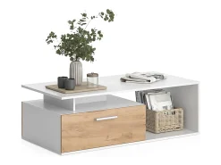 Mesa De Centro*Vicco Couchtisch carvalho branco/dourado 118x59x39.8 roland Natural escuro