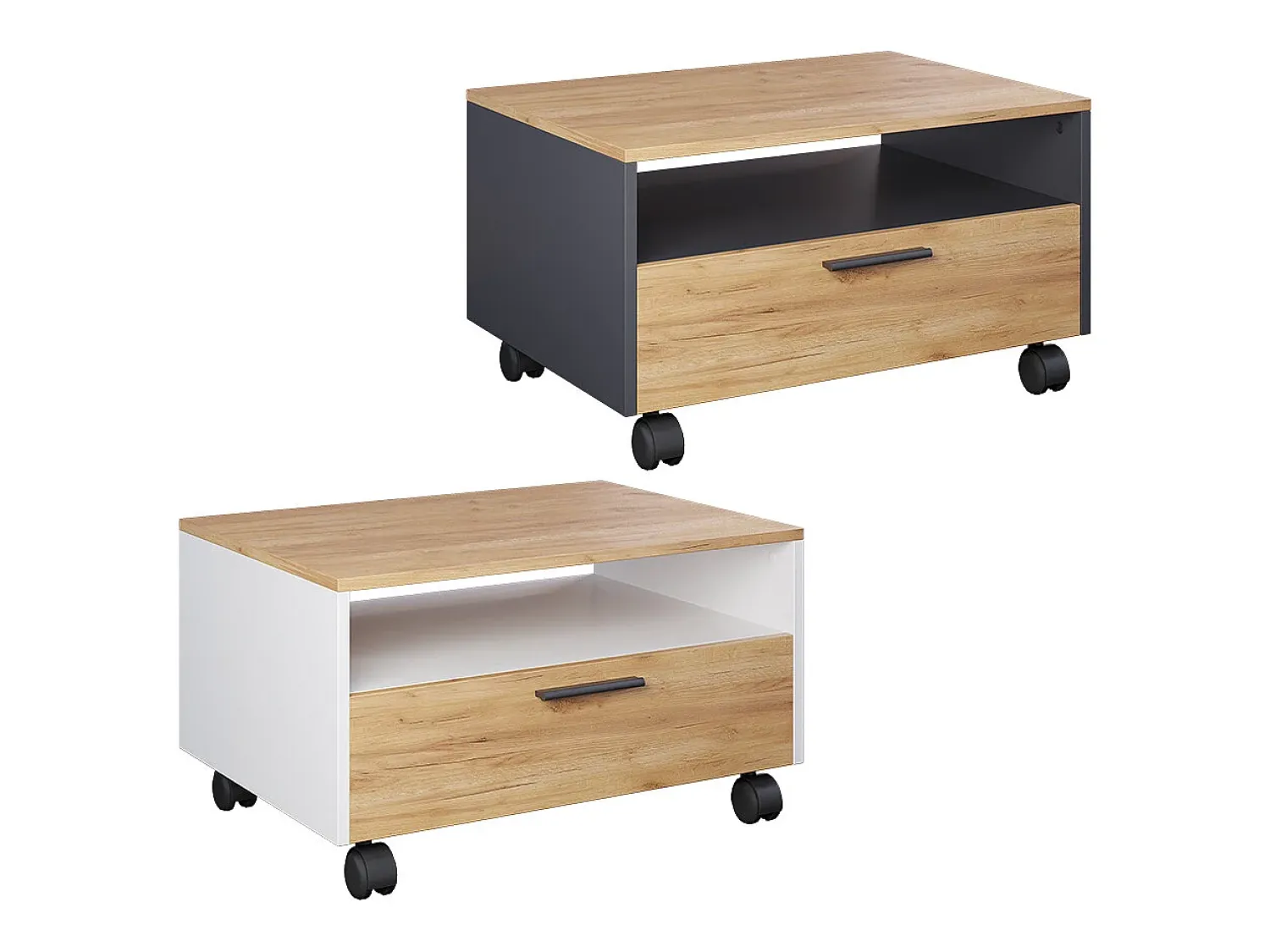 Hot Vicco Couchtisch carvalho branco/dourado 70x52.4x40 bibo Natural escuro