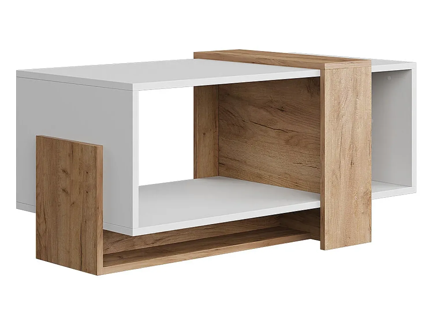 Mesa De Centro|Vicco Couchtisch carvalho branco/dourado 91.8x49x45 aven Natural escuro