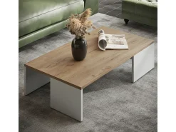 Best Vicco Couchtisch carvalho branco/dourado 90x50x21.4 hardi Natural escuro