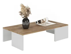 Best Vicco Couchtisch carvalho branco/dourado 90x50x21.4 hardi Natural escuro