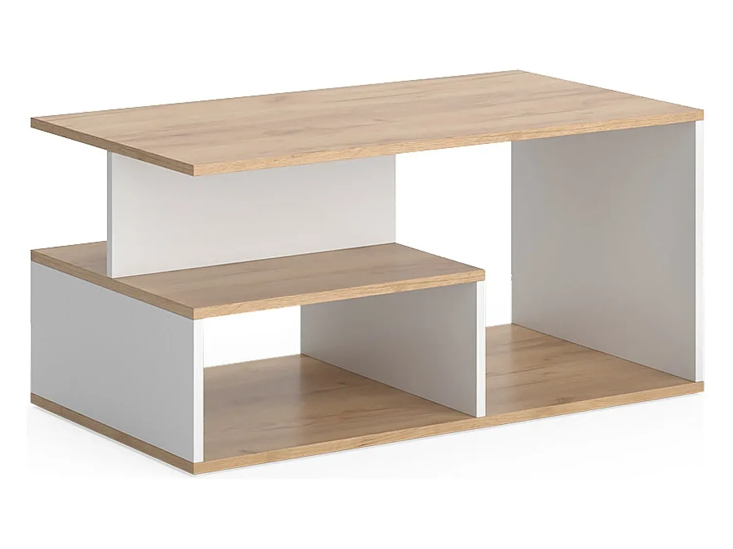 Mesa De Centro|Vicco Couchtisch carvalho goldkraft/branco 90x49.4x43.8 hasso Natural escuro