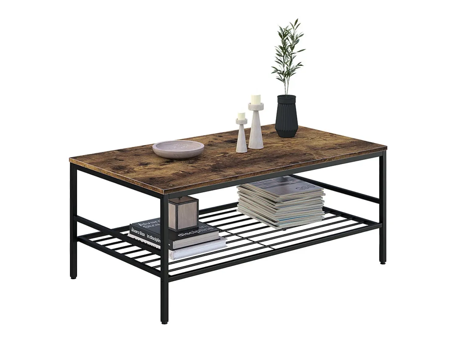 Mesa De Centro*Vicco Couchtisch carvalho goldkraft/ 106x60x45.5 fyrk Preto