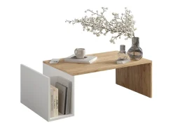 Sale Vicco Couchtisch carvalho goldkraft/branco 100x50x32.9 avento Natural escuro