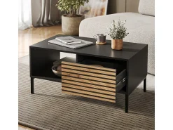 Outlet Vicco Couchtisch carvalho goldkraft/antracite 90x50x45 eliza Natural escuro