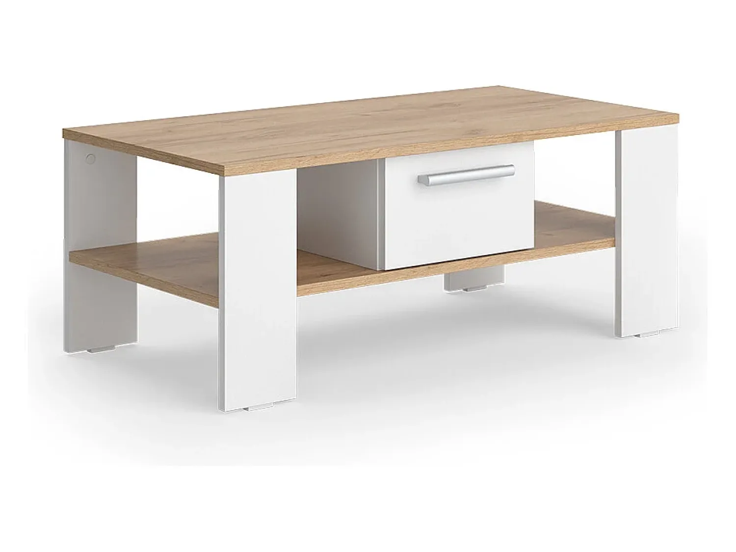 Mesa De Centro*Vicco Couchtisch carvalho goldkraft/branco 89.8x46.4x35.8 wilmut Natural escuro