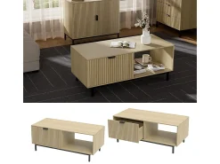 Mesa De Centro|Vicco Couchtisch carvalho 110x50x45 lennox Natural claro