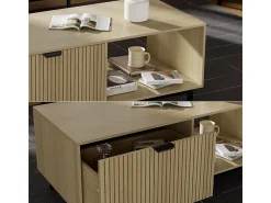 Mesa De Centro|Vicco Couchtisch carvalho 110x50x45 lennox Natural claro
