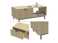 Mesa De Centro|Vicco Couchtisch carvalho 110x50x45 lennox Natural claro