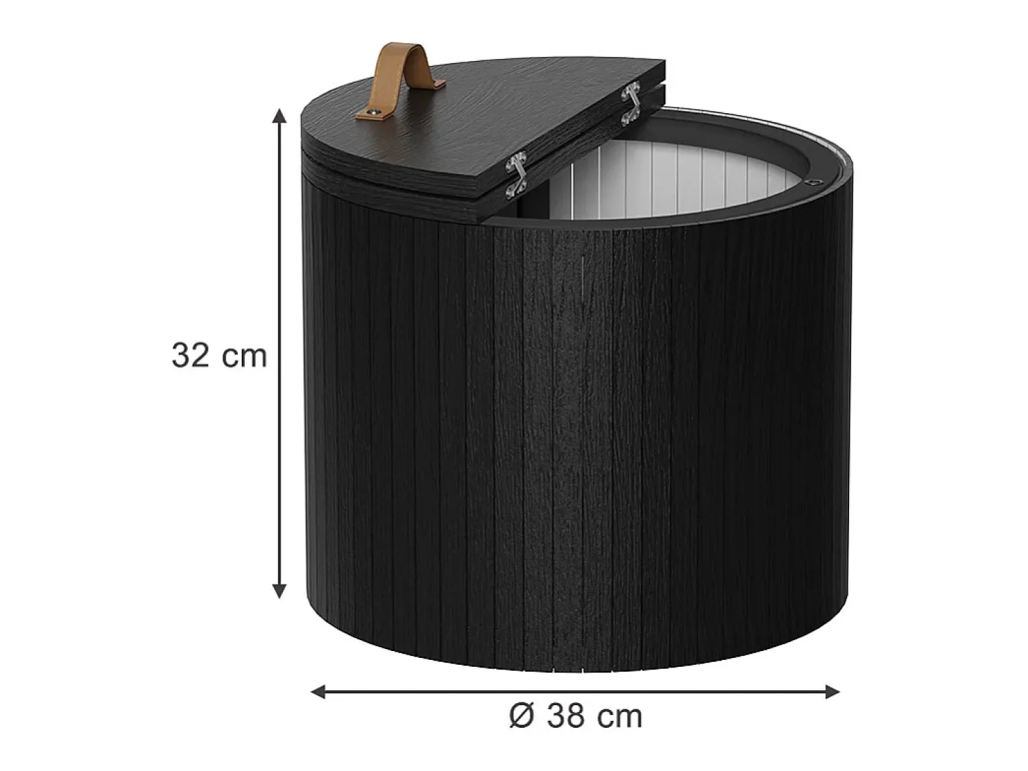 Mesa De Centro*Vicco Couchtisch carvalho/ 38x38x32 tavilo Preto