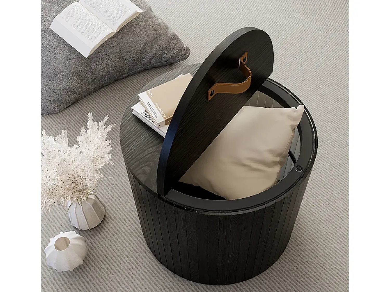 Mesa De Centro*Vicco Couchtisch carvalho/ 38x38x32 tavilo Preto