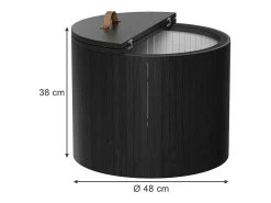 Mesa De Centro*Vicco Couchtisch carvalho/ 48x48x38 tavilo Preto