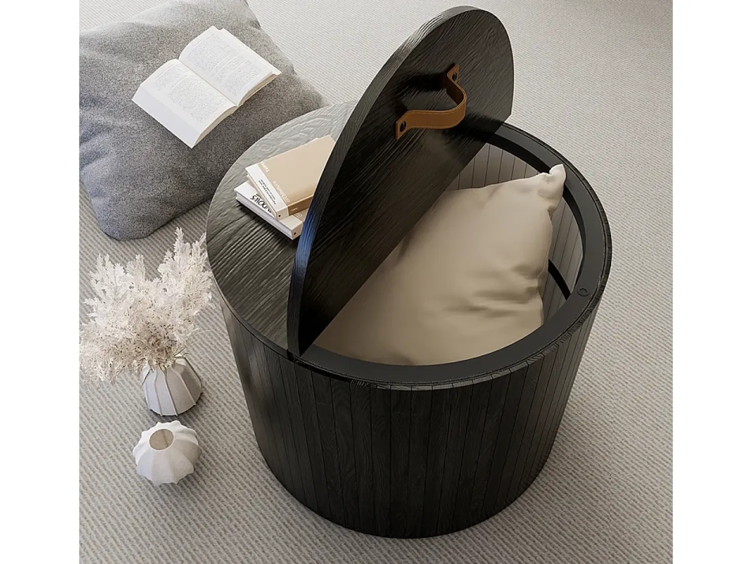 Mesa De Centro*Vicco Couchtisch carvalho/ 48x48x38 tavilo Preto