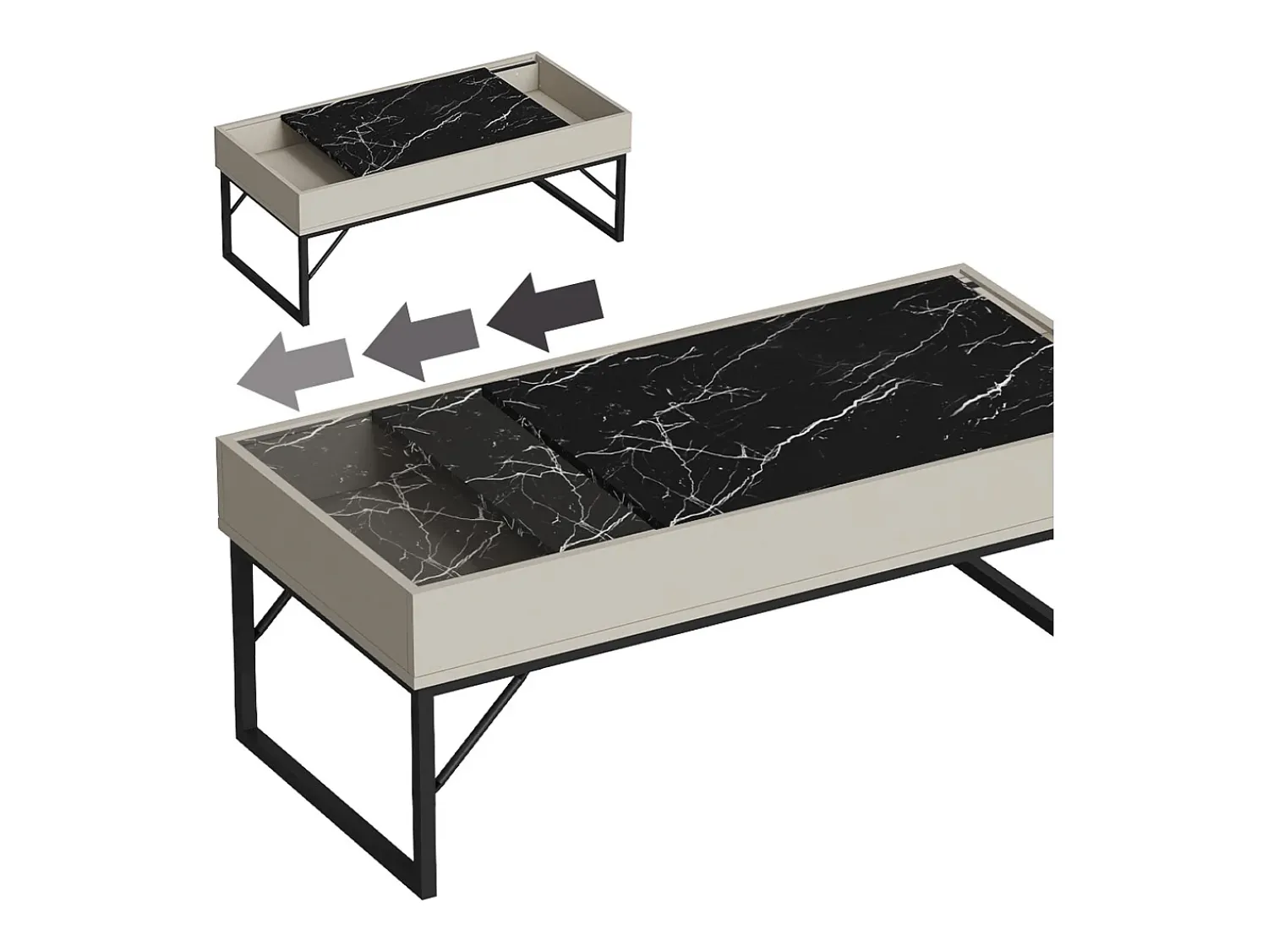 Vicco Couchtisch 105x50x40 lunero^ Mesa De Centro
