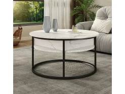 Mesa De Centro|Vicco Couchtisch mármore 77x77x52 marlo Branco