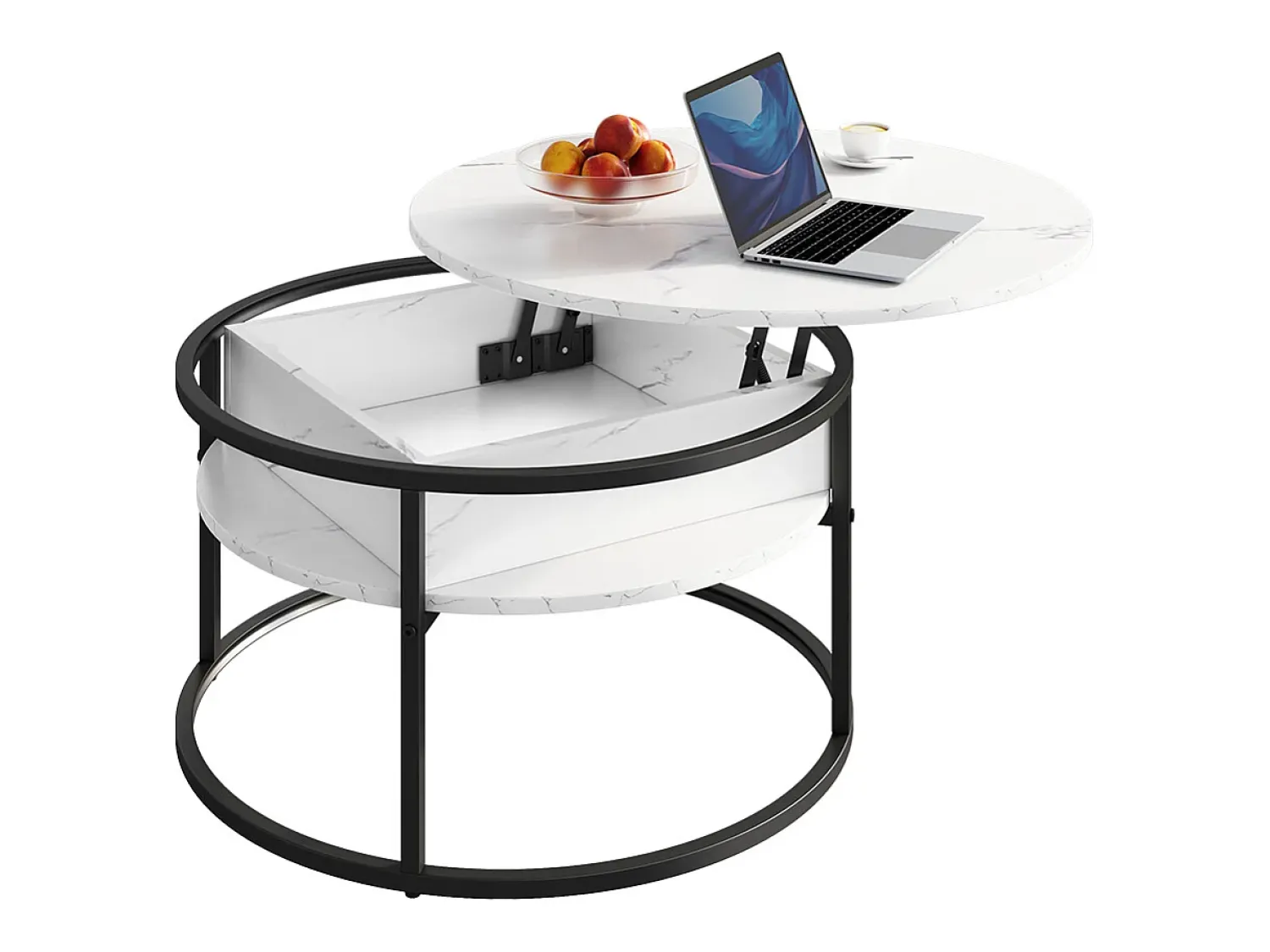 Mesa De Centro|Vicco Couchtisch mármore 77x77x52 marlo Branco