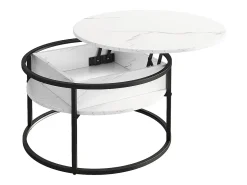 Mesa De Centro|Vicco Couchtisch mármore 77x77x52 marlo Branco