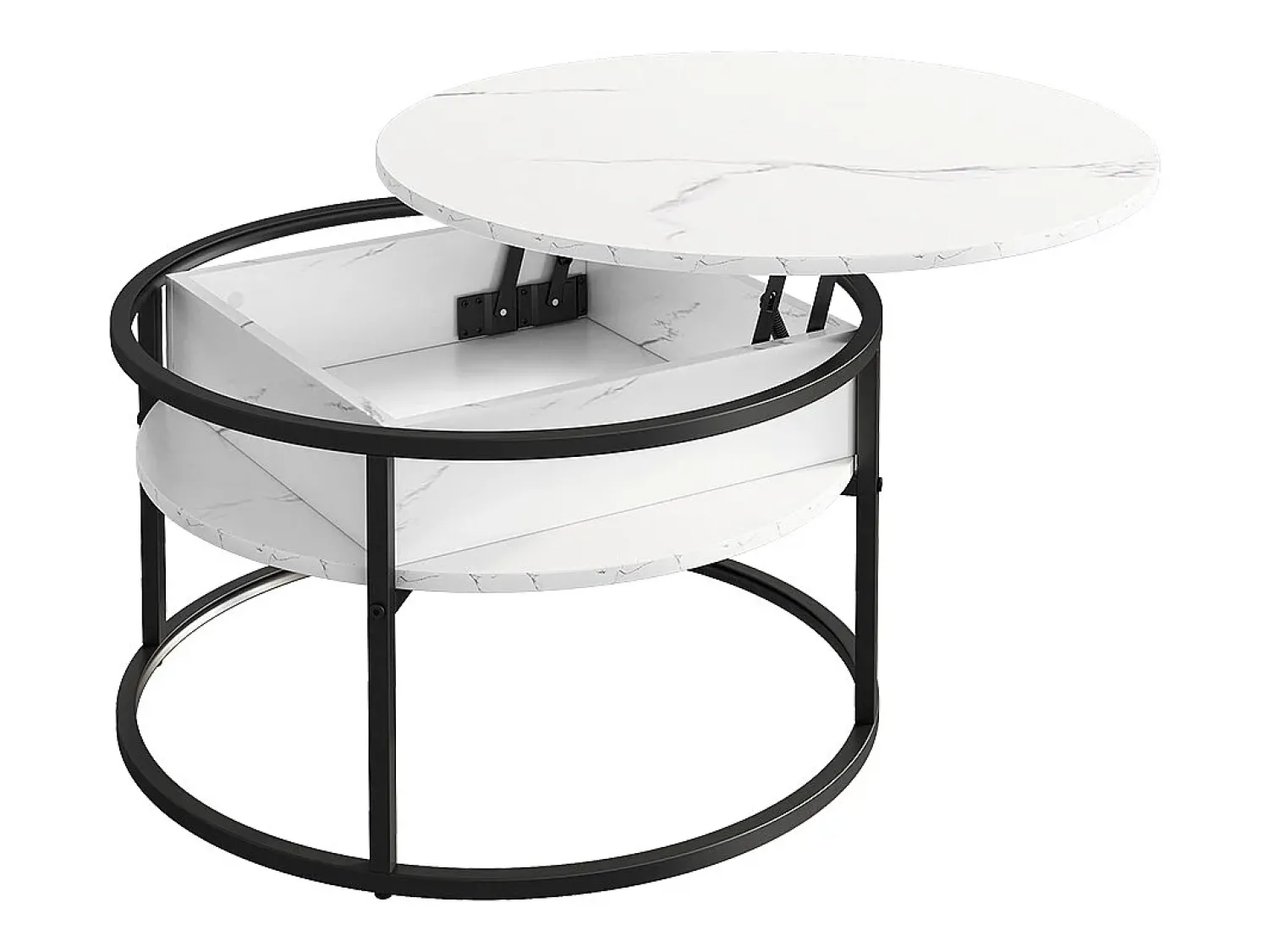 Mesa De Centro|Vicco Couchtisch mármore 77x77x52 marlo Branco