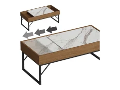 Sale Vicco Couchtisch noz 105x50x40 lunero Natural escuro