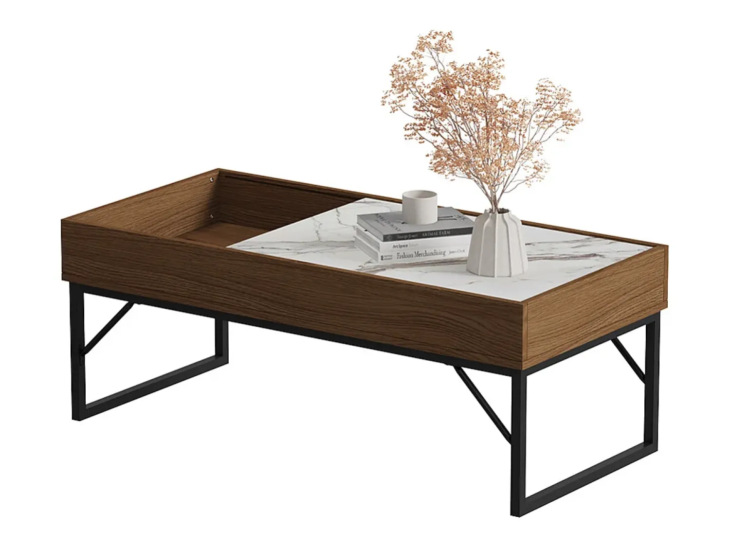 Sale Vicco Couchtisch noz 105x50x40 lunero Natural escuro