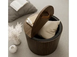 Mesa De Centro|Vicco Couchtisch noz 38x38x32 tavilo Natural escuro