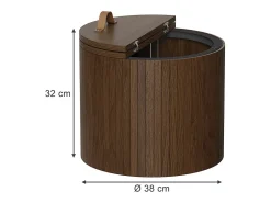 Mesa De Centro|Vicco Couchtisch noz 38x38x32 tavilo Natural escuro