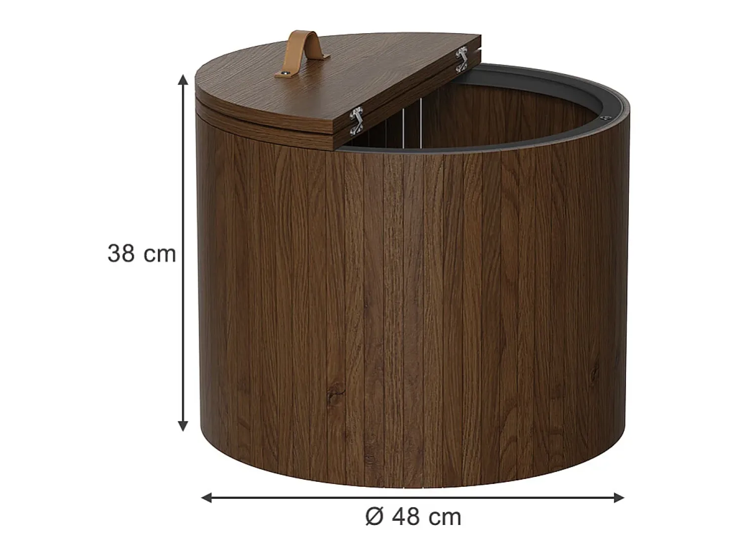 Vicco Couchtisch noz 48x48x38 tavilo Natural escuro