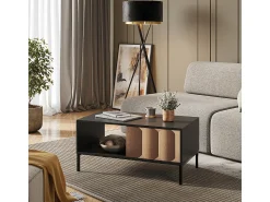 Mesa De Centro|Vicco Couchtisch /carvalho 90x50x45 eliza Preto