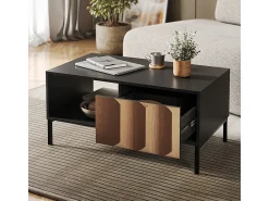 Mesa De Centro|Vicco Couchtisch /carvalho 90x50x45 eliza Preto
