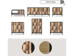 Mesa De Centro|Vicco Couchtisch /carvalho 90x50x45 eliza Preto