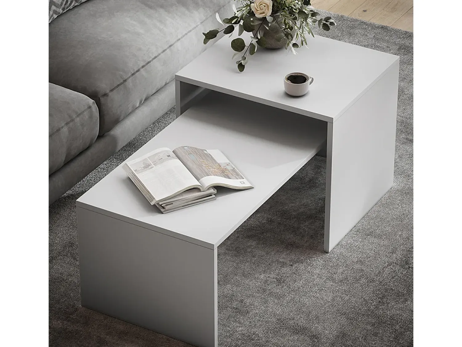 Vicco Couchtisch-Set 100x48x40.4 donat^ Mesa De Centro