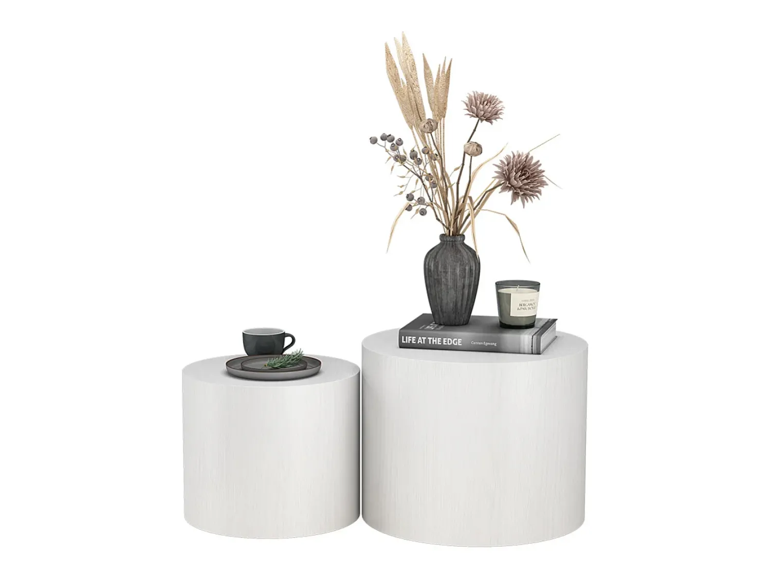Vicco Couchtisch-Set 48x48x38 giva Branco