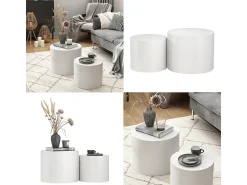 Vicco Couchtisch-Set 48x48x38 giva Branco