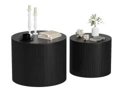 Mesa De Centro|Vicco Couchtisch-Set carvalho/ 48x48x38 tavilo Preto