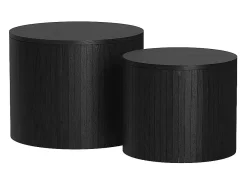 Mesa De Centro|Vicco Couchtisch-Set carvalho/ 48x48x38 tavilo Preto